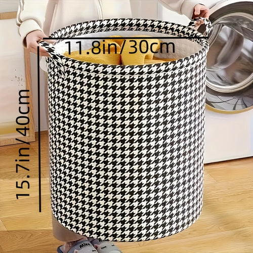 Foldable Heavy-Duty Laundry Basket – Hard-Sided Plastic Hamper with Handles for Dorm, Home & Travel