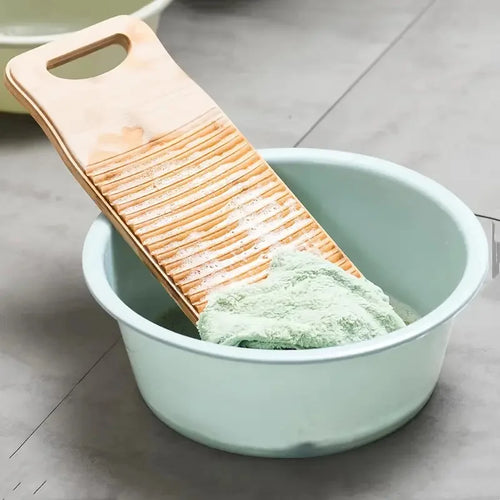 Eco-Friendly Bamboo Washboard - Durable, Thickened Hand-Wash Laundry Board For Home Use